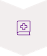 Health book icon with medical cross